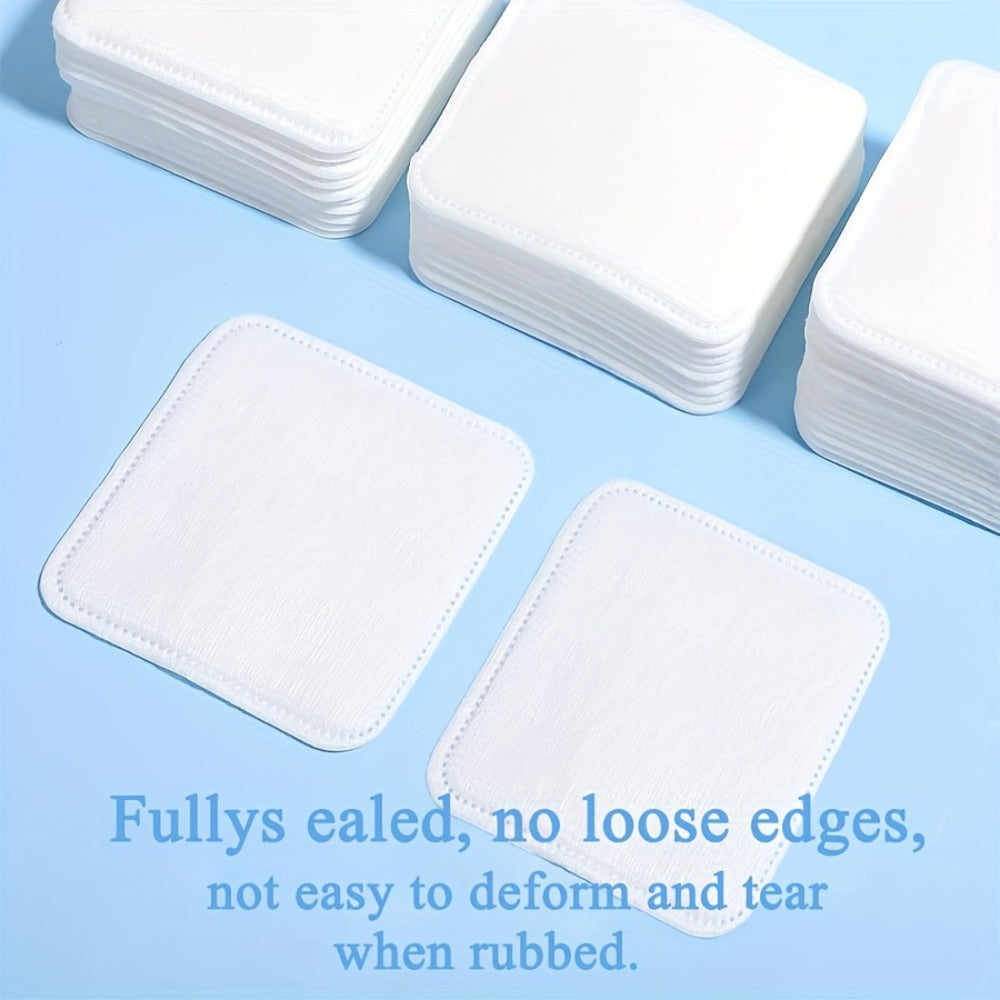 2 BOXES of Disposable Boxed Square Cleansing Pads, Extra Thick, Soft And Light Beige-Friendly, Wet And Dry, Suitable for Daily Cleansing And Skincare, 2.76 X 2.36 inch, 100pcs/Box