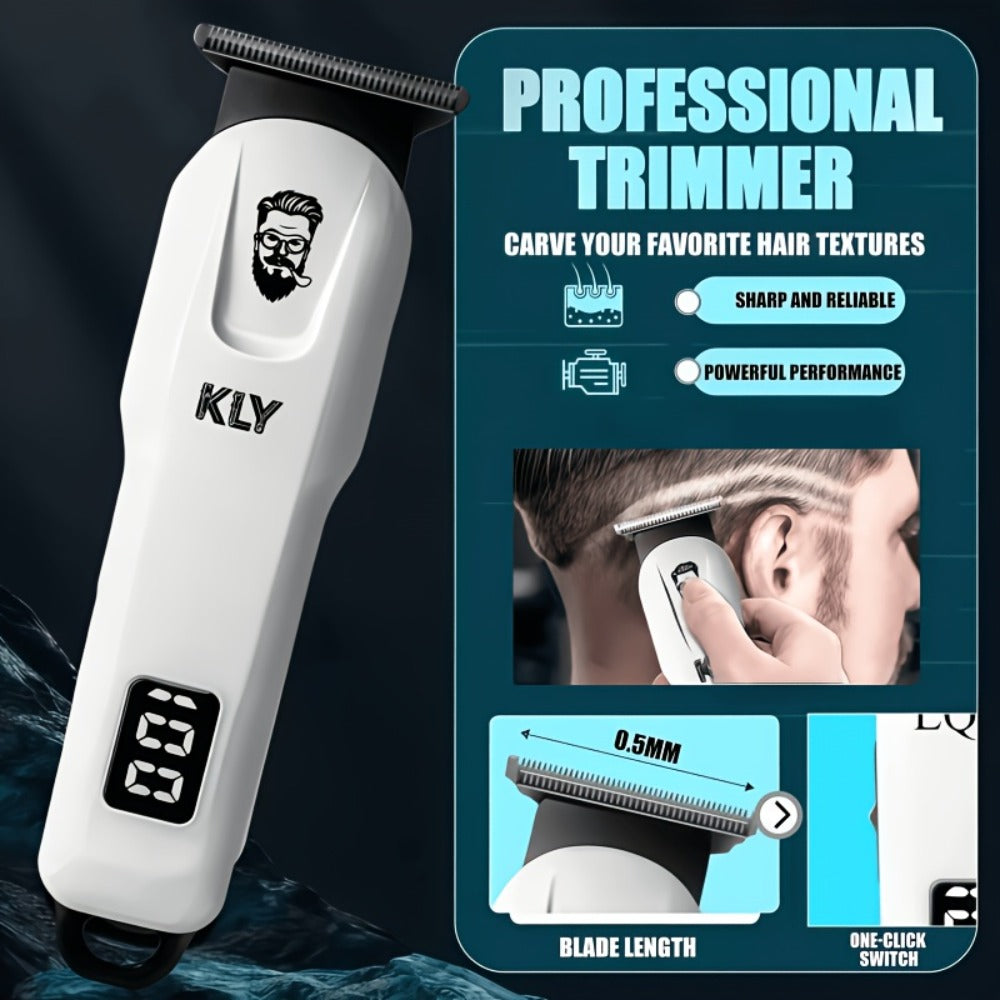 Golden Hair Clipper Professional Set, Men's Hairdresser Set, USB Charging, Large-capacity Battery Life, LCD Display Power, Business Travel Essential, Perfect Gift for Dad, Son, Brother and Friends