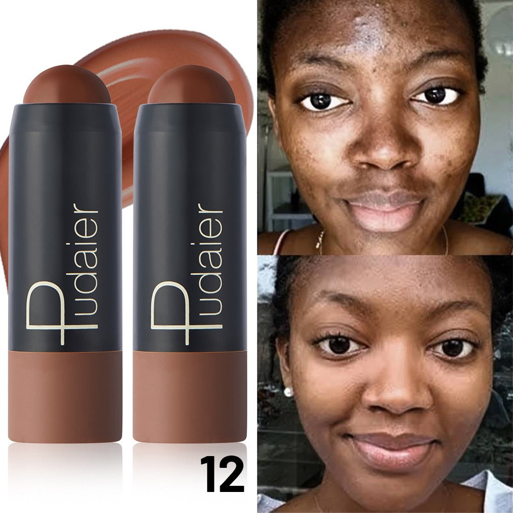 2pcs of Waterproof Foundation Sticks, Concealer Sticks, Long-Lasting Coverage, Sweat-Proof, Suitable for Various Daily Makeup Looks