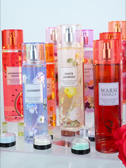 Body Spray for Women 4-Pack 8.4oz Each - Floral & Fruity Hair & Body Fragrance Mist Set 20 Scents Long Lasting Daily Use Gift
