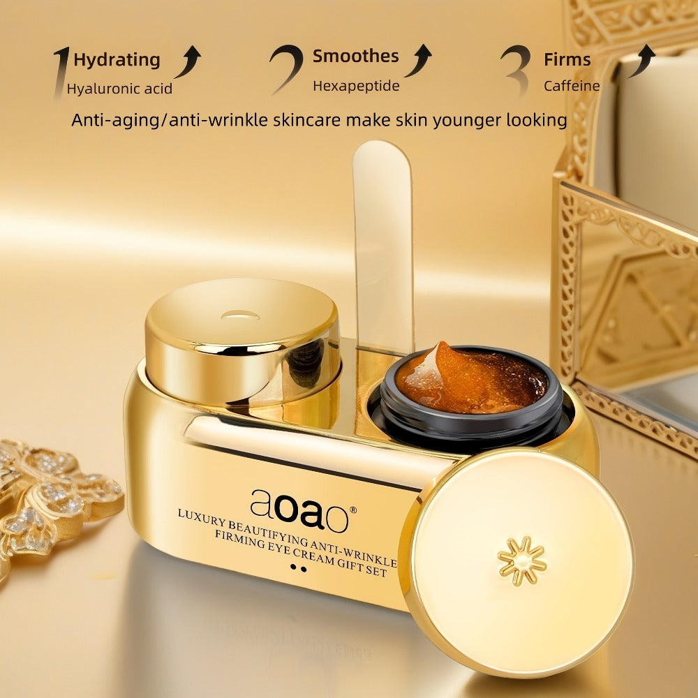 Caffeine Day & Night Eye Cream Peptide Firms Moisturizing Collagen Eye Area Hyaluronic Acid Brighten Skin Eye Essence