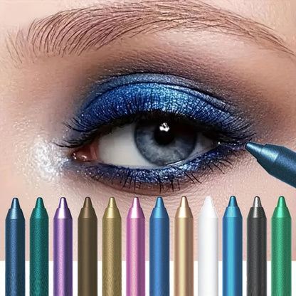 Eyeliner Pencil Set 12 Colors 2-in-1 Eyeliner Eyeshadow Matte Waterproof Long Lasting Eye Makeup Kit Easy to Apply for All Looks