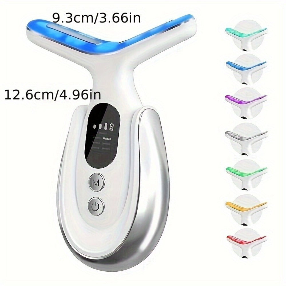 7-In-1 Multifunctional Neck And Facial Massager with LED Lights - Rechargeable, USB Charging, Lithium Battery Gift for Mom on Mother'S Day