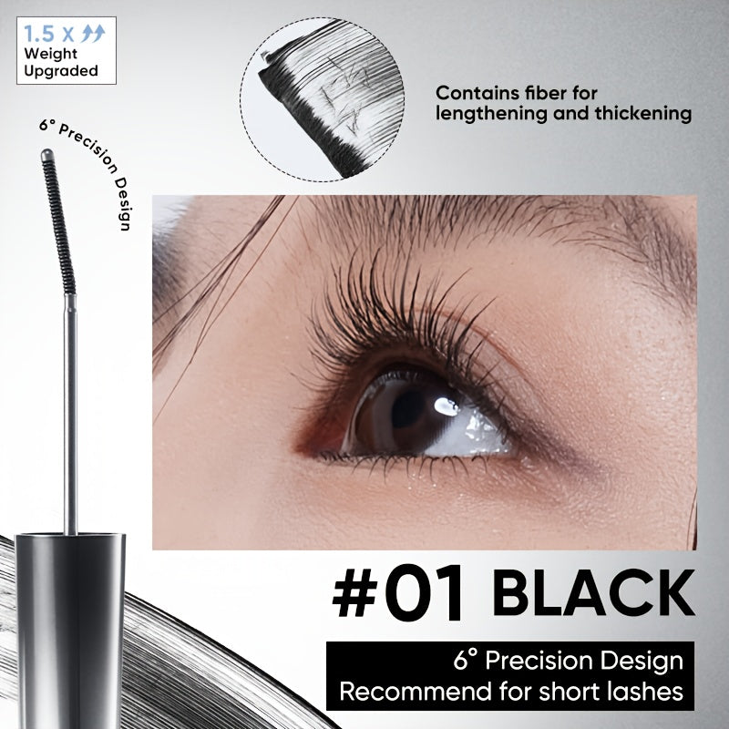 3D Curling Mascara — Volumizing, Waterproof & Smudge-Proof Eyelash Wand, Long-Lasting Nourishing Formula, Suitable for All Eye Types, Korean Makeup Style, Black & Brown, Curling & Precision Design