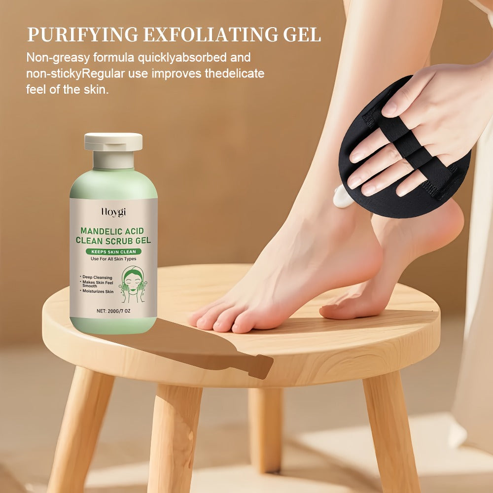 2pcs Mandelic Acid Exfoliating Gel And Five-Finger Mud Scrubber Combo Set Gently Cleanses And Moisturizes Skin, Leaving It Refreshed And Smooth. Maintains Skin Hydration After Use. Suitable for All Skin Types. The Perfect Gift Set for Halloween