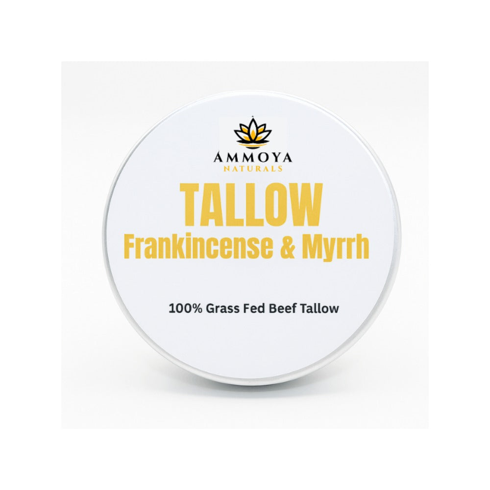 Tallow Balm – Grass-Fed Tallow Moisturizer | 3 Variants: Chamomile, Rose & Honey, or Frankincense Myrrh | Ammoya Naturals