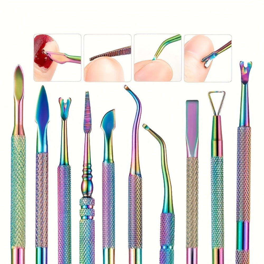 15pcs(Box Included) Professional Stainless Steel for nail Care -cuticle Nippers- Cuticle Pusher, for nail File, Gel Polish Remover, And Manicure Pedicure Tools For Nail Technicians- for nail Tech Must Haves
