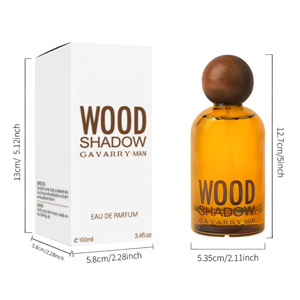 Sandalwood Cologne for Men Wooden Bottle Perfume Spray - Long Lasting Luxury Woody Fragrance, Professional Perfumer Blend for Party Business Dating Everyday Wear, Gift for Him
