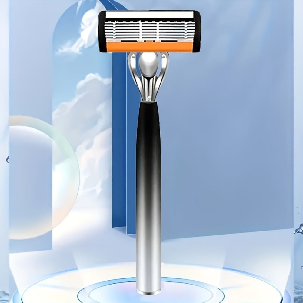 This Luxurious And High-quality Men's Razor Features 2 Comfortable And Anti-slip Handles, 24 Ultra-sharp And Replaceable Stainless Steel Blades, And An Extremely Smooth And Painless Shave. It Is An Indispensable Shaving Accessory for Men