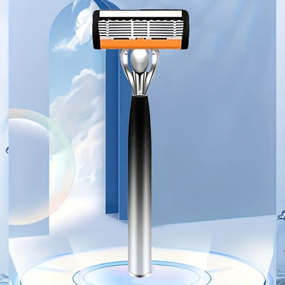Men's Safety Razor Set – 2 Anti-Slip Handles & 24 Ultra-Sharp Replaceable Stainless Steel Blades | Smooth, Painless Shave | Luxury Shaving Kit for Men