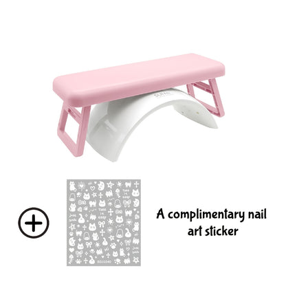 Nail Armrest Hand Rest for Nail Technicians - Folding Wrist Support Pillow Bracket, Portable Salon Manicure Table Cushion Stand, Professional Nail Station Accessory