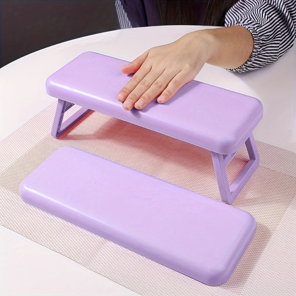 1pc Folding Nail Armrest, Nail Technician Hand Support - Salon Wrist Bracket - Nail Pillow - Nail Pillow Armrest - Portable Scaffold - Nail Station Essentials
