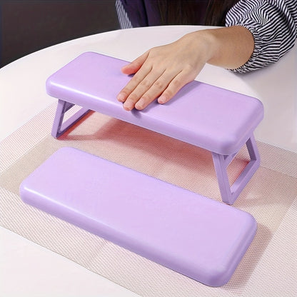 Nail Armrest Hand Rest for Nail Technicians - Folding Wrist Support Pillow Bracket, Portable Salon Manicure Table Cushion Stand, Professional Nail Station Accessory