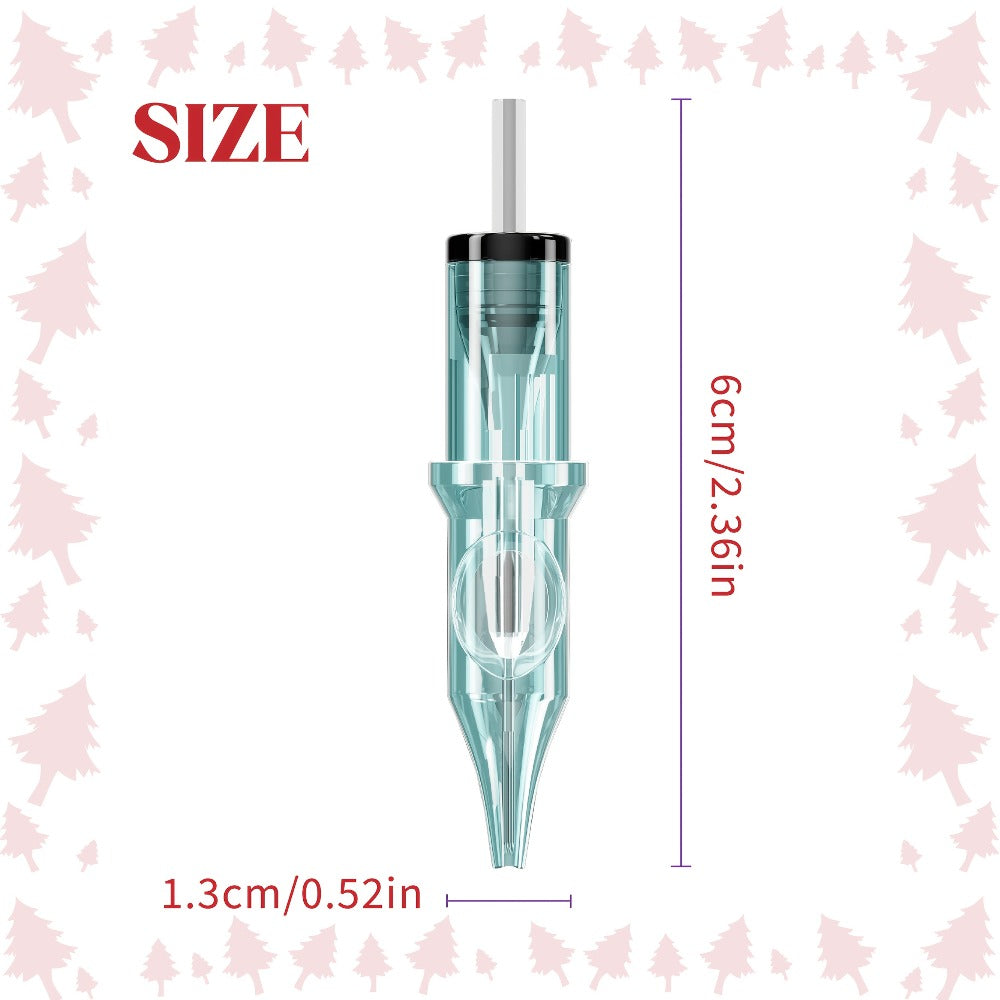 Tattoo Cartridge Needles #10 #12 Standard & Bugpin Round Liner Curved Round Magnum - Assorted 03 05 07 09 11 Disposable Needles for Beginners & Artists, 20/50pcs