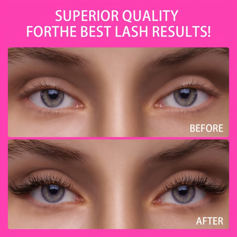 2pcs 0.17oz/0.41oz Eyelash Glue Eyelash Extension Supplies Black Lash Extension Eyelash Adhesive Strong Hold Drys In 0.5-1s with 6-7 Weeks Retention By Existing Beauty Lashes for Beginners to Use At Home And Cluster Lash DIY
