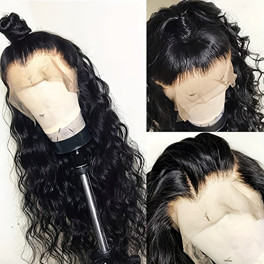 13x4 Lace Front Wigs Long Black Hair Lace Wigs Loose Wave Hair Glueless Heat Resistant Synthetic Wavy Lace Front Wigs for Women