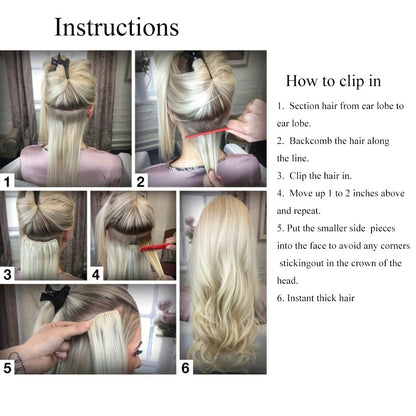 Clip In Hair Extensions Human Hair Straight — Brazilian Natural Black, 8 Pcs 18 Clips, Unprocessed Full Head Set, 12–24 Inch