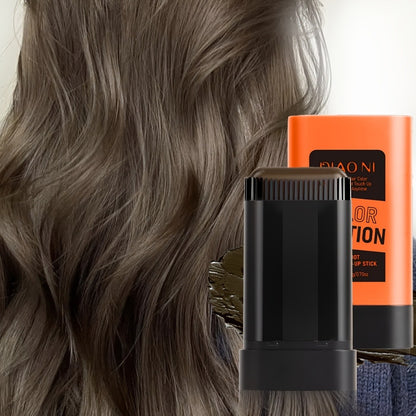Disposable Hair Root Touch-Up Stick 2pcs - Portable Gray Coverage Hair Dye Stick with Plant-Based Squalane | Long-Lasting | 3 Shades | All Hair Types
