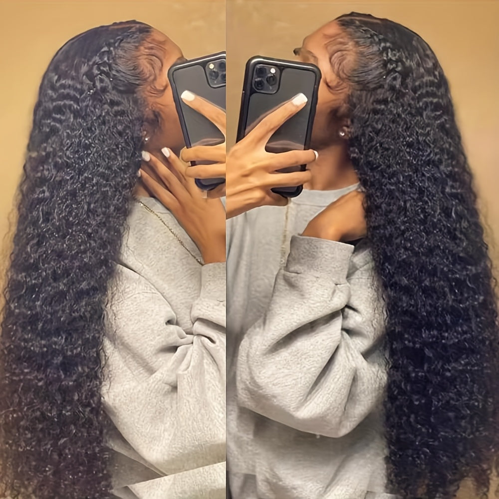 SISIFIRE 13 X 4 Inch Lace Front Wigs for Women Loose Curly Wave Hairline Synthetic Lace Wigs Pre-Plucked Wig Heat Resistant Fiber Glueless Lace Front Wigs for Daily Party Use 24-26 Inches