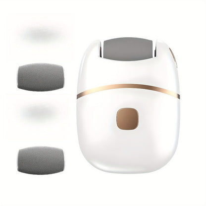 Electric Foot Scrubber Callus Remover 4 Polishing Heads Rechargeable — Automatic Dead Skin Remover Pedicure Tool for Smooth Soft Feet Heel Exfoliator, Home & Travel Foot Care for Women Men Adults