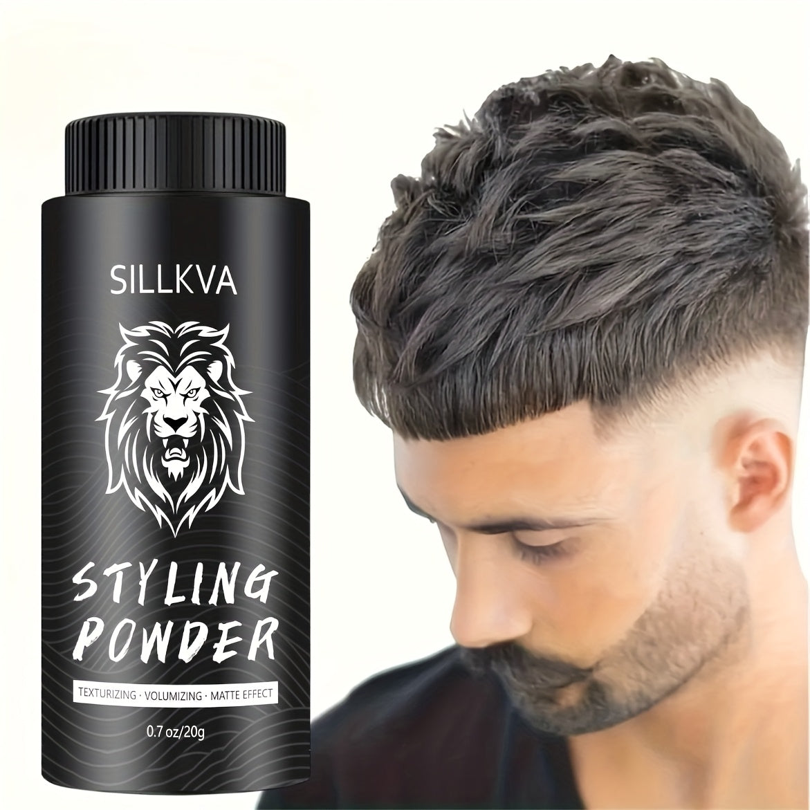 SILLKVA Volumizing Powder - Lightweight & Oil-Control, Long-Lasting Volume, Natural Flexible Hold, -Free Non-Buildup Formula, Matte Finish, Unisex 0.71oz, Texture Powder