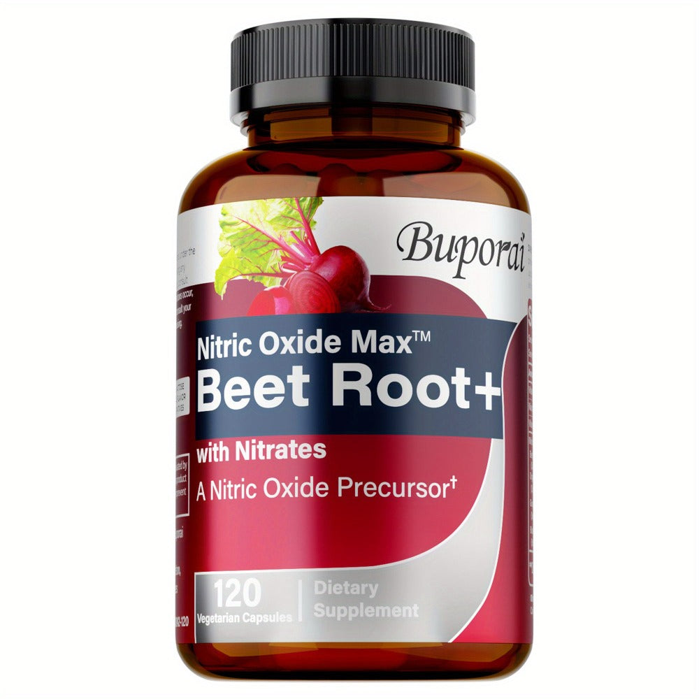 Nitric Oxide Beet Root - with Nitrates, Beet Root Powder, Black Pepper, Blood Pressure and Heart Health, Supports Nitric Oxide Production, Antioxidants - 120pcs