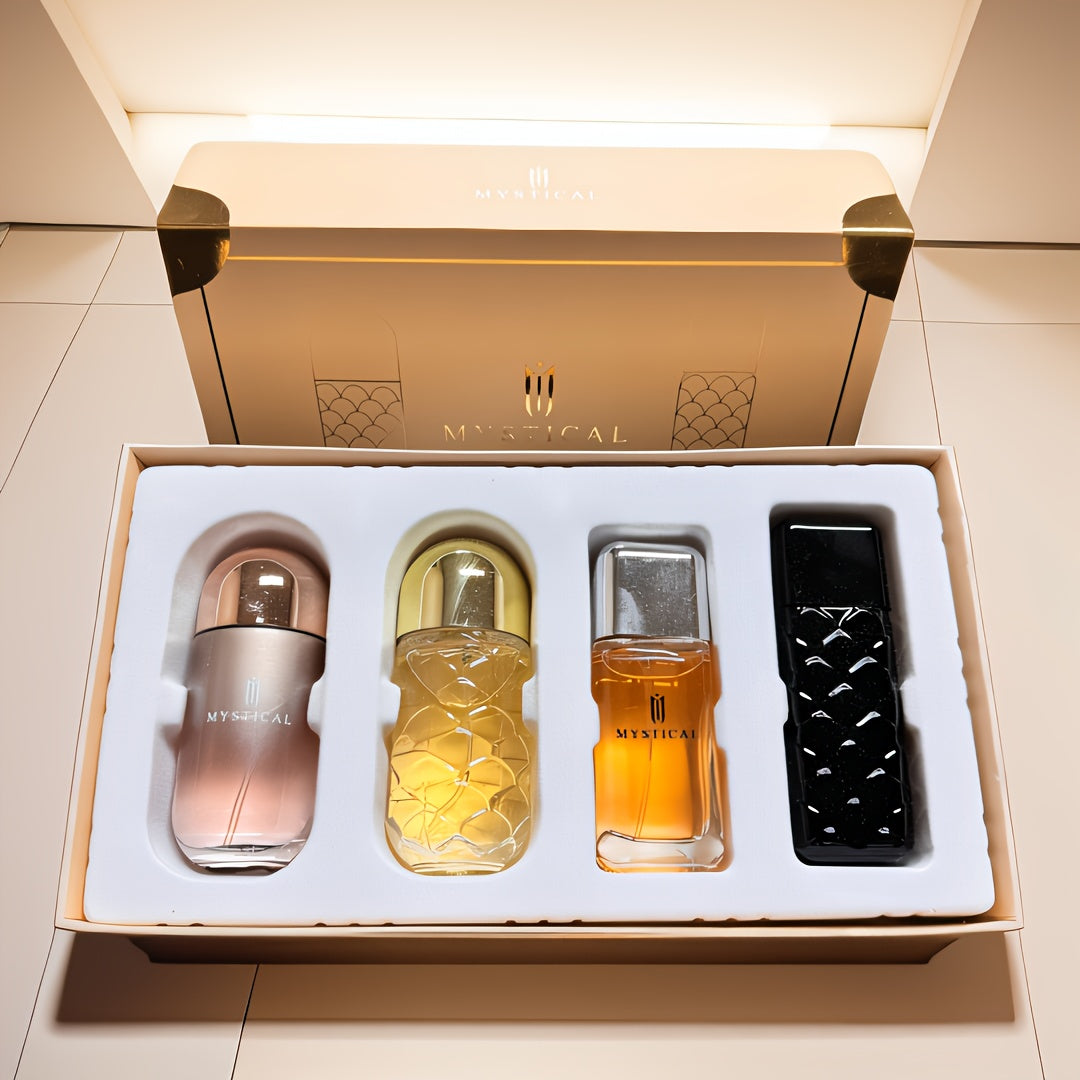 MYSTICAL Women'S Perfume Gift Collection, Long-Lasting Fresh Scent, Unisex, Convenient Travel Kit, Enduring Aroma, Ideal for Mother'S Day, Valentine'S Day, Birthday Suggestions, Everyday Perfume, Suitable for Dating And Gifting