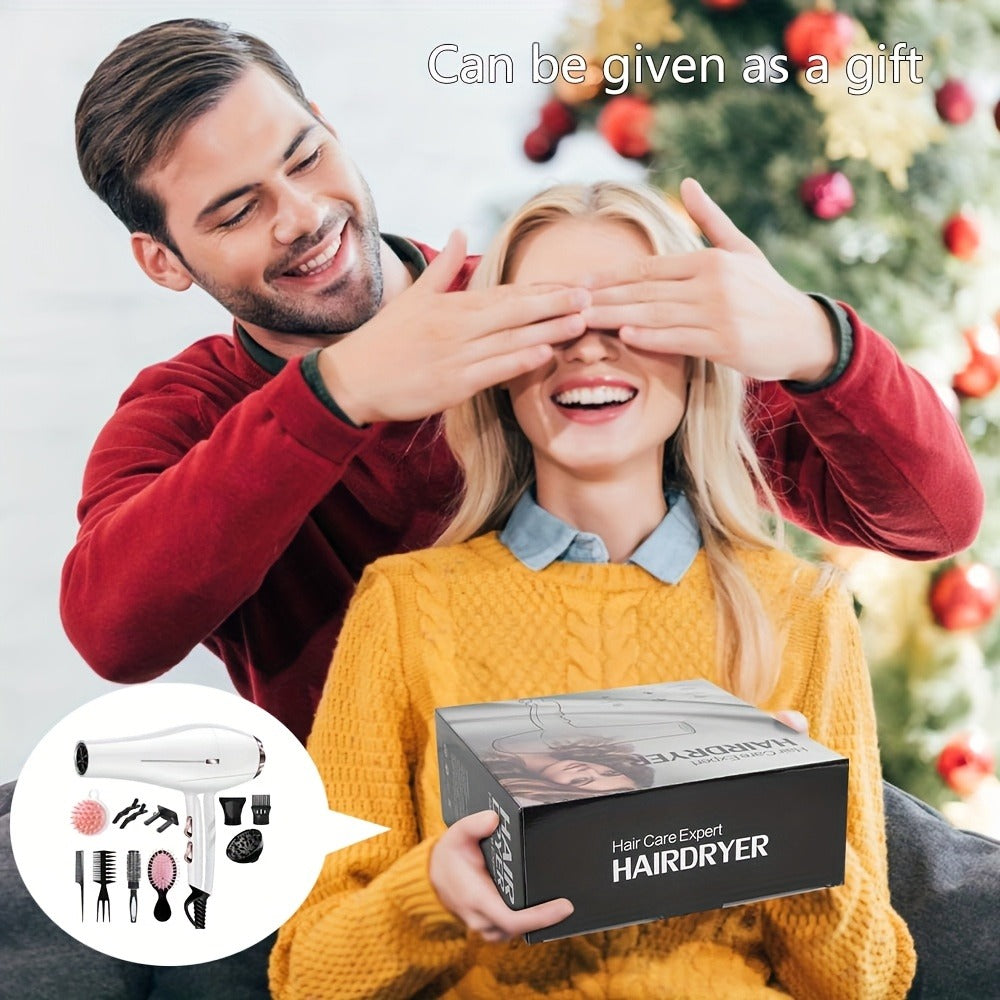 MORFONE All-in-one High-end Home Professional Hair Dryer. A Hair Dryer Set with Various Accessories Such As A Comb, Hair Clip, And Nozzle. Suitable for Family Or Travel Use- Hair Care Festive&Festival Gift for Loved Ones
