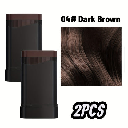 Hair & Beard Color Concealer Comb with Fine Teeth | Waterproof Gray Root Touch-Up & Mustache Coloring | 5 Colors | Precise Application 0.7oz | 2-Pack