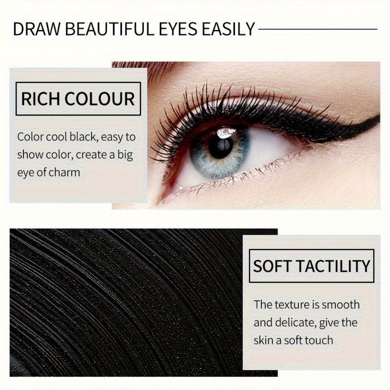 3pcs Single-Tip Solid Matte Eyeliner Pencil Set - Waterproof and Smudge-Proof | Long-Lasting Color, Gentle on the Eye Area | Ideal Makeup Gift for Valentine's Day, Halloween, and Christmas