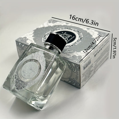 Mens Cologne Arabian Woody Fragrance Long Lasting Ebony Musk Amber Scent 15% Concentration EDP Strength Elegant Bottle 100ml Gift for Him Birthday Valentine Office