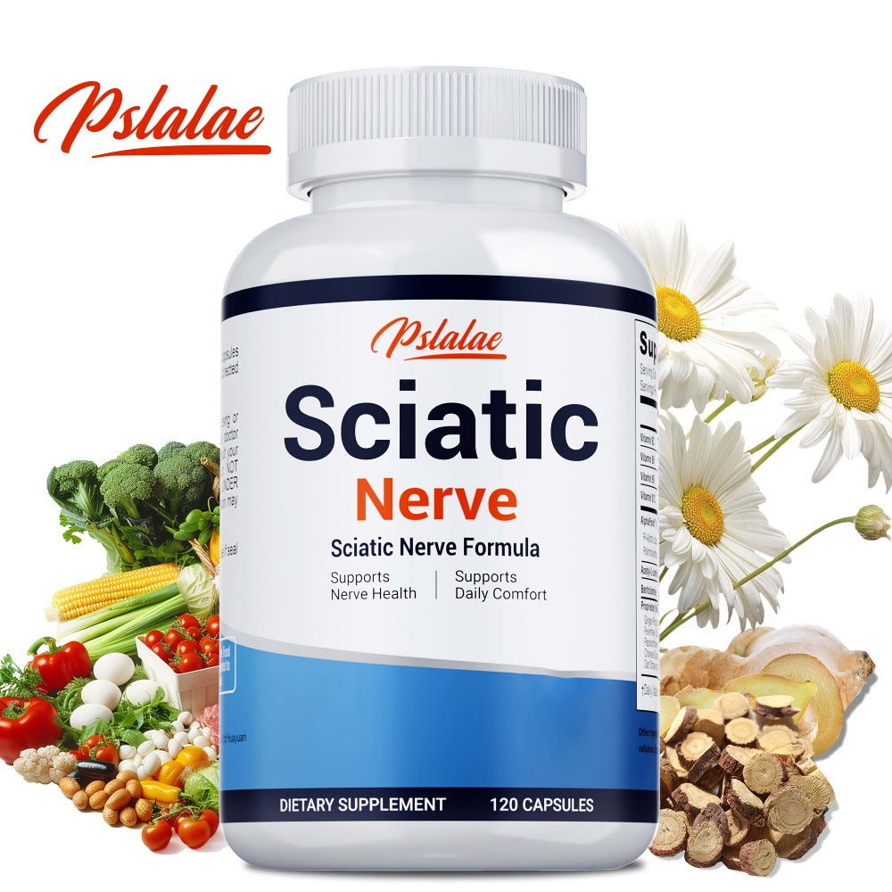 [Sciatic Support Supplement] Sciatic Nerve - With Vitamin B Complex, Acetyl-L-Carnitine And Benfotiamine - Support Bone And Nerve Health - Sciatic Support Supplement - Gluten Free - 120pcs