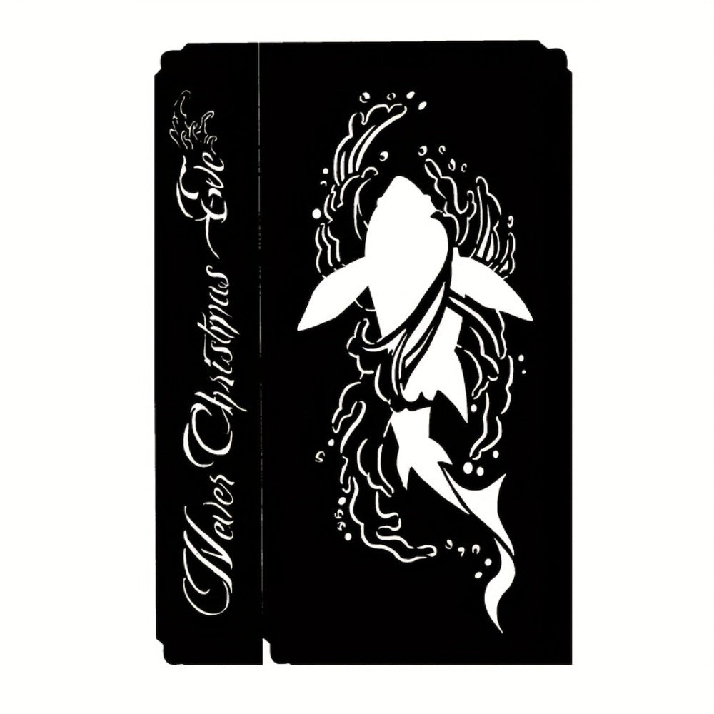 Tattoo Stencil Kit, Reusable Temporary Tattoos Stencils, Airbrush Tattoo Stencil Stickers, Whale Dolphin Cat Deer Wing Crown Creative Cross Moon And Sun Pattern, Tattoos Stencil for Adults And Beach Festivals Parties
