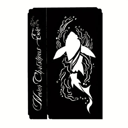 Tattoo Stencil Kit Reusable | Airbrush Temporary Tattoo Stencils for Adults & Kids | Whale Dolphin Cat Deer Wing Crown Cross Moon Sun Designs | Beach Festival Party Body Art Set