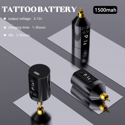 Tattoo Pen Kit GOLDPLUME Wireless Tattoo Machine Complete Set with Power Supply 10 Cartridge Needles 7 Ink Bottles Rotary Tattoo Gun Kit for Beginners & Professional Artists
