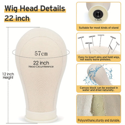 Mannequin Head with Wig Stand Adjustable 22 Inch Cosmetology Manikin Head Set for Wigs Styling Practice Hair Styling Display Pink Black White