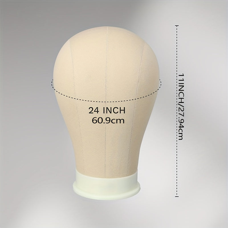 Wig-Making Mannequin Heads in Sizes 21 to 24 Inches, Crafted from Durable Materials, Featuring Holes for Styling And Display Headbands. Ideal for Creating And Displaying Lace Wigs, The Set Comes with a Sturdy Stand, Needles, And Wig Caps