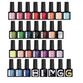 PHOENIXY 30pcs Pure Gel Set, Including Base Gel, Glossy Top Coat, Matte Top Coat, and Golden Glitter Top Coat