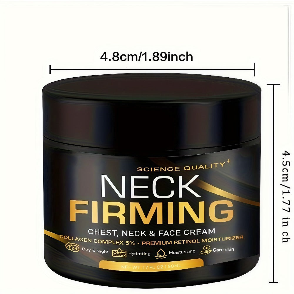 Retinol Neck Firming Cream with Collagen & Hyaluronic Acid - Day Night Lifting Moisturizer for Face Chest & Neck Anti-Aging Hydrating Gel Cream 50ml