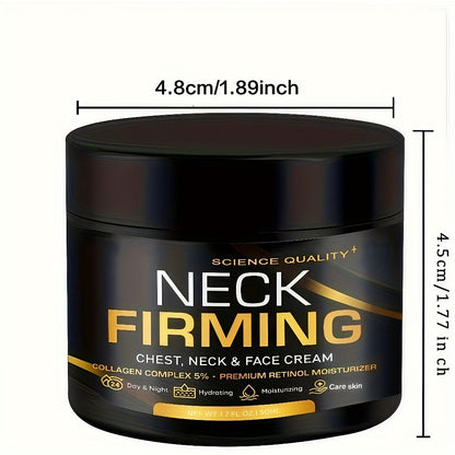 Retinol Neck Firming Cream with Collagen & Hyaluronic Acid - Day Night Lifting Moisturizer for Face Chest & Neck Anti-Aging Hydrating Gel Cream 50ml
