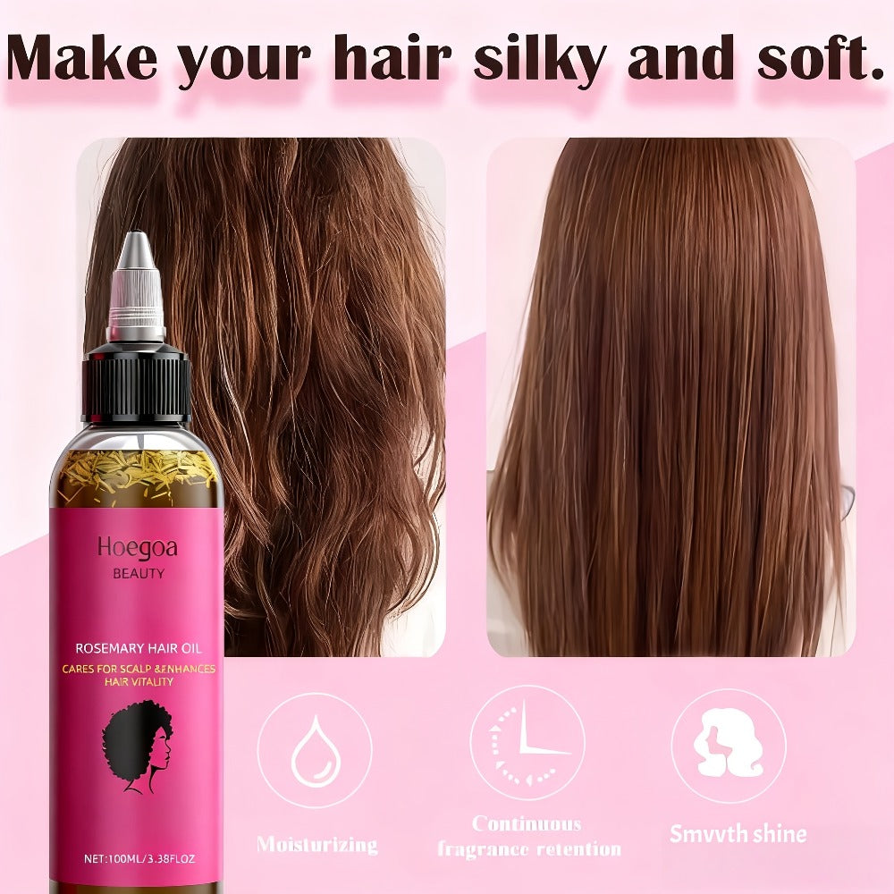 Rosemary Hair Oil 2 Pack HOEGOA Natural Rosemary Leaf & Bataana Oil Blend for Hair Moisturizing Nourishing Scalp Treatment Promotes Healthy Hair Growth Gift Set