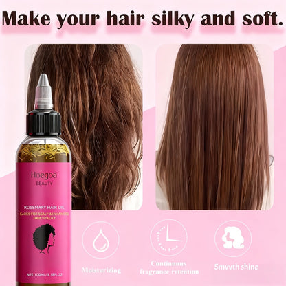 Rosemary Hair Oil 2 Pack HOEGOA Natural Rosemary Leaf & Bataana Oil Blend for Hair Moisturizing Nourishing Scalp Treatment Promotes Healthy Hair Growth Gift Set