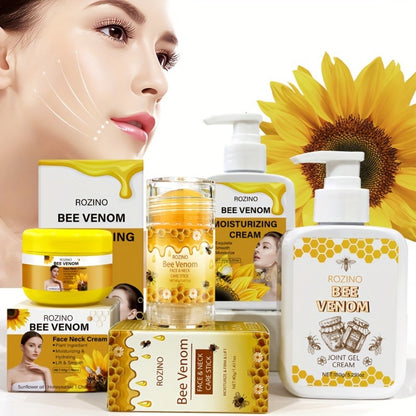 Honey Skincare Set 4pcs Natural Plant-Based - Hyaluronic Acid & Squalane Body & Face Care Kit for All Skin Types - Gentle Moisturizing Skin Care Gift Set Women