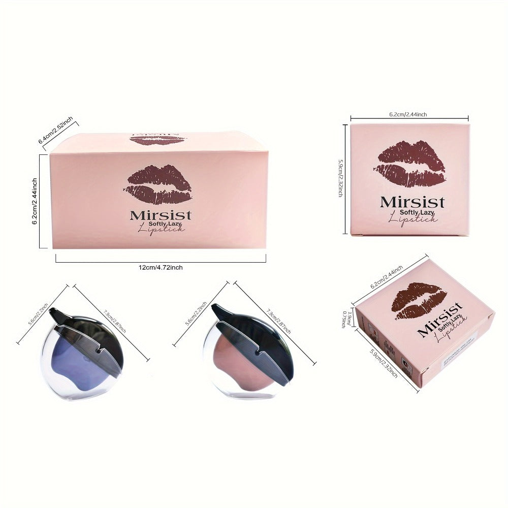 Lipstick Set 6pcs - Matte Color Changing Lip Shaped Lipstick with Jasmine Scent, Non-Fade Long-Lasting Formula, Multi-Shade Lip Makeup Gift Set for Women