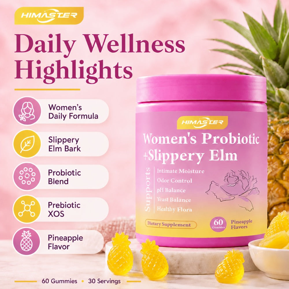 [Probiotic Gummies 60Ct] Women's Probiotic Gummies - 60 Count Hawaiian Pineapple Flavor, All-in-One Solution For Vaginal Health: PH Balance, Gummy Supplement, Natural Ingredients, Wellness Supplement, Active Lifestyle, Feminine Supplement, Active Women