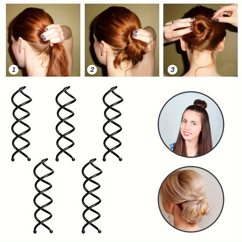 51-Piece Hair Styling Tool Set Hair Curler Braiding Kit with Clips Donut Bun Maker Hair Pins Braid Accessories for Women Bridal Wedding Updo