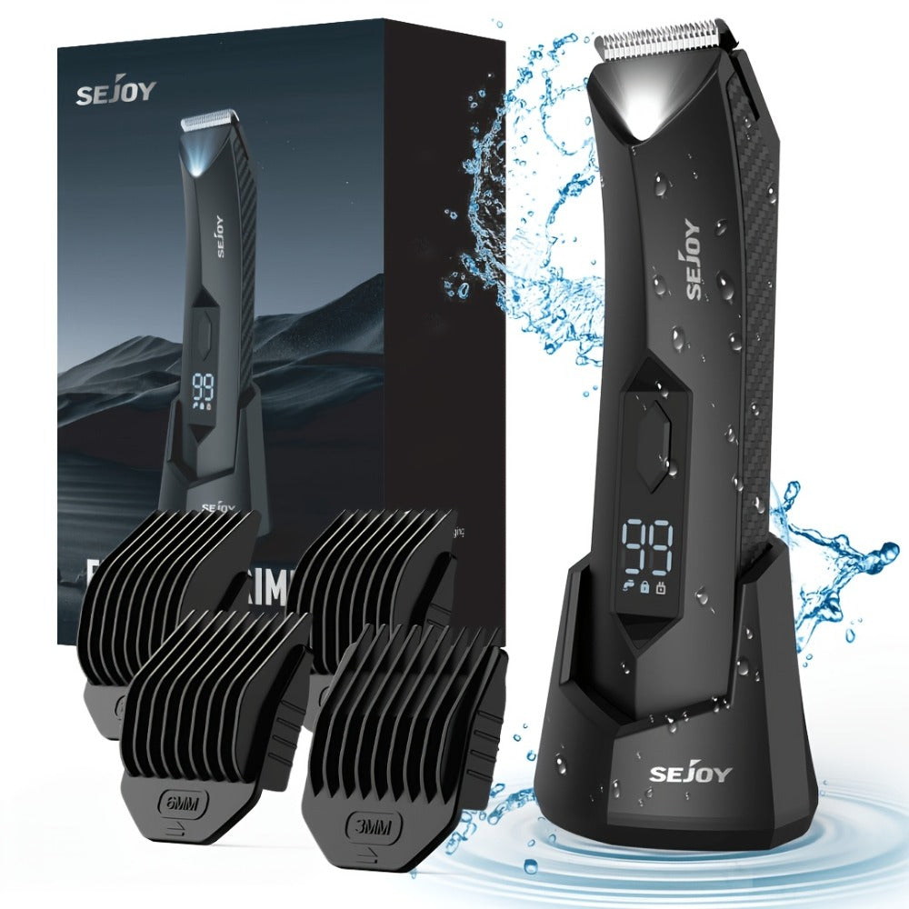 Adjustable Beard Trimmer for Men, Cordless Electric Beard Trimmer with Precision Dial, USB Rechargeable 5 Levels Settings Mustache Trimmer for Men'S Gifts