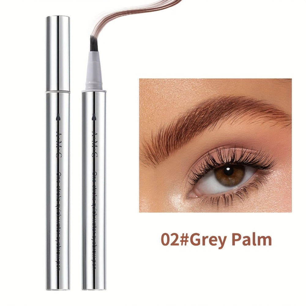Fluffy Eyebrow Pen Quick-Dry Waterproof Long-Lasting - Natural Wild Brow Look Instant Shape Sweat & Fade Resistant Portable Brow Pen for Travel Festival Party
