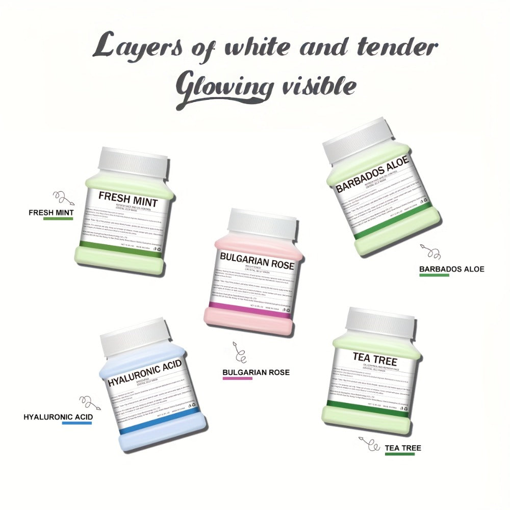 Jelly Mask Powder 12.3oz — Tea Tree Hydro Gel Face Mask for Moisturizing, Hydrating & Anti-Wrinkle | Professional Peel-Off Jelly Mask for Facial Skincare & Spa Use