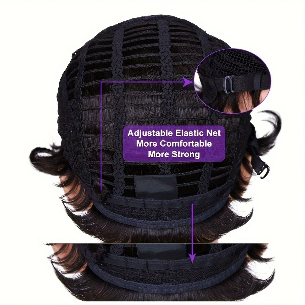 Synthetic Short Wigs for Women with a Short Pixie Cut, Featuring Heat-Resistant Wavy Hair, Perfect for Fashion